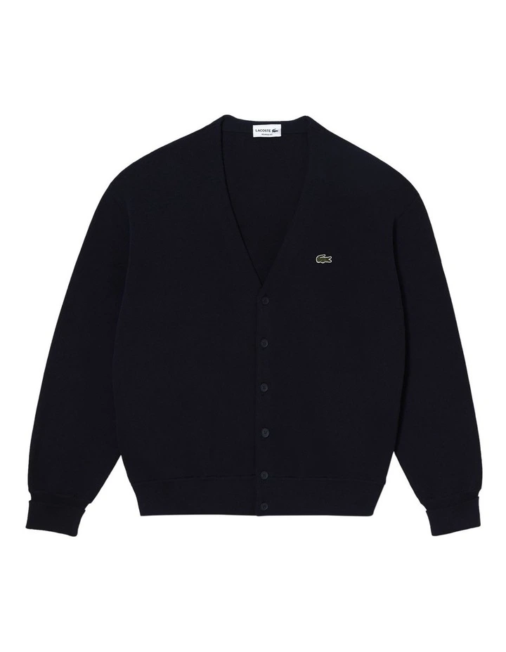 Classic Cotton Cardigan in Navy image 5