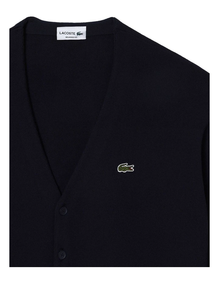 Classic Cotton Cardigan in Navy image 6