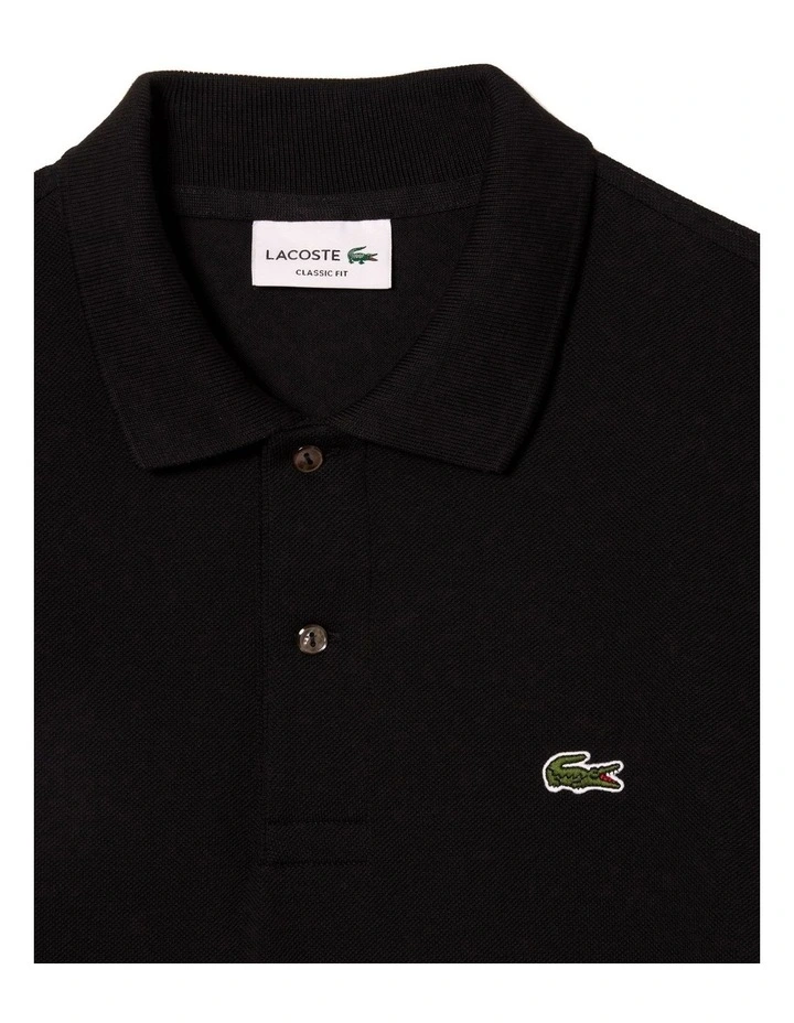 Original Long Sleeve Cotton L.12.12 Polo Shirt in Black image 6