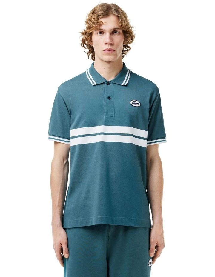 French Iconics Classic Polo in Hydro/ Flour image 1