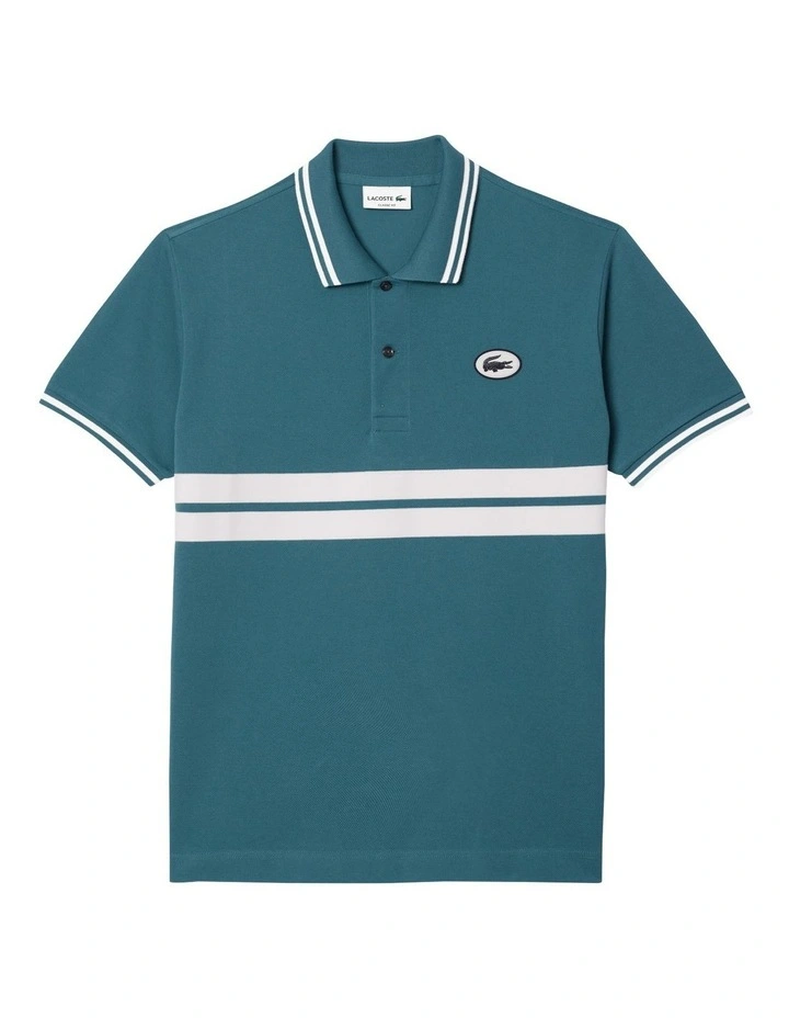 French Iconics Classic Polo in Hydro/ Flour image 3