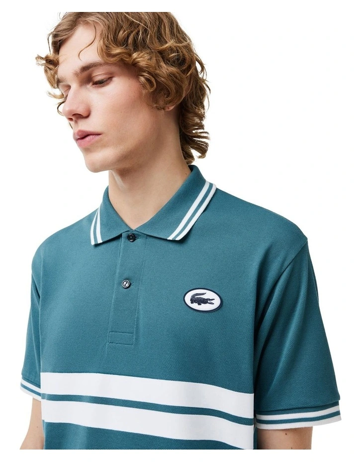 French Iconics Classic Polo in Hydro/ Flour image 4