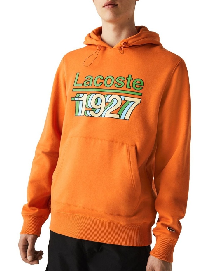 Lacoste 1927 Fleece Hoodie Orange | MYER
