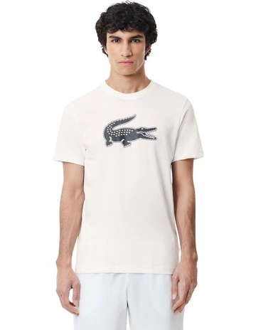 Big Crocodile Performance T-shirt in White/Black