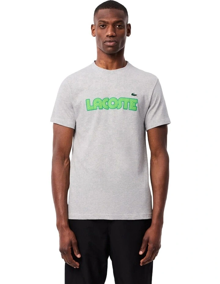Performnce Logo T-Shirt in Silver/Fluorine image 1