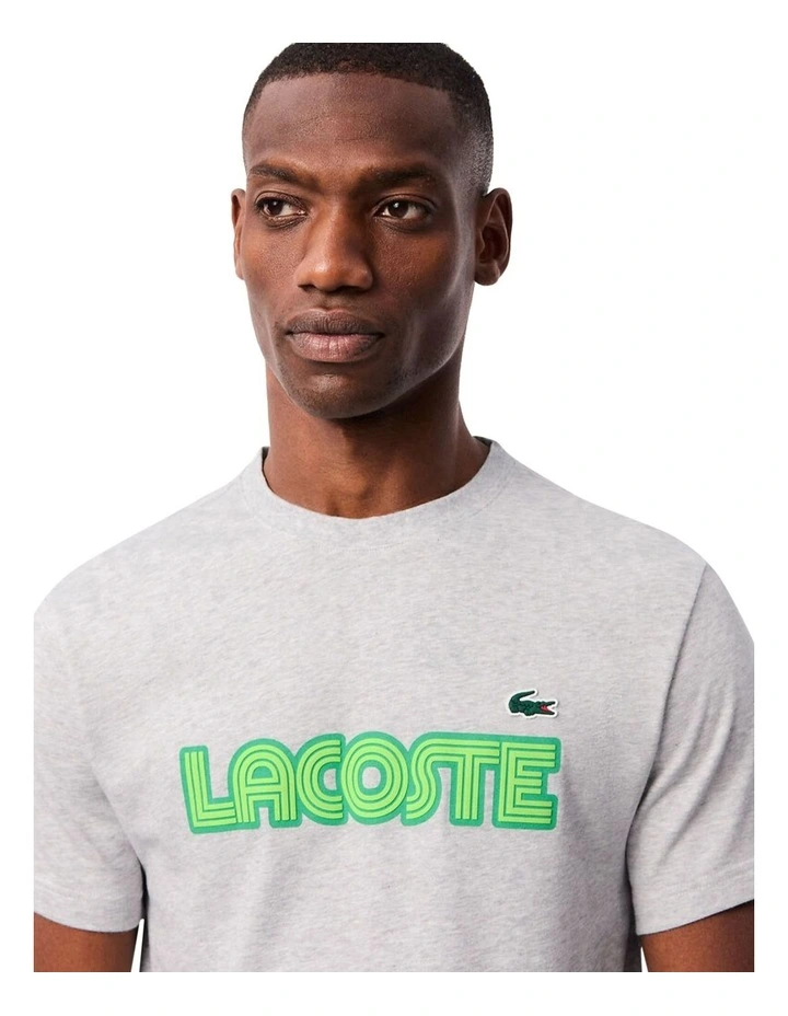 Performnce Logo T-Shirt in Silver/Fluorine image 3