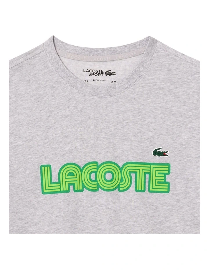 Performnce Logo T-Shirt in Silver/Fluorine image 5
