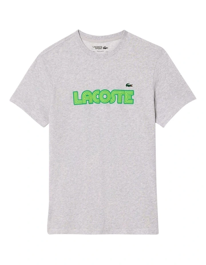 Performnce Logo T-Shirt in Silver/Fluorine image 6