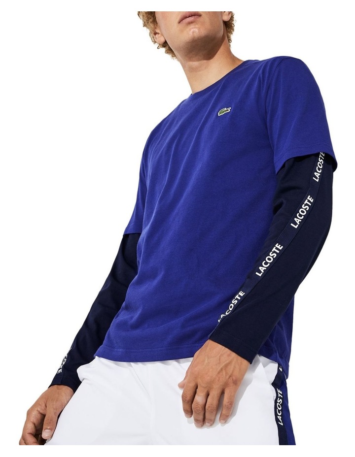 Lacoste sport ultra dry t shirt blue clearance