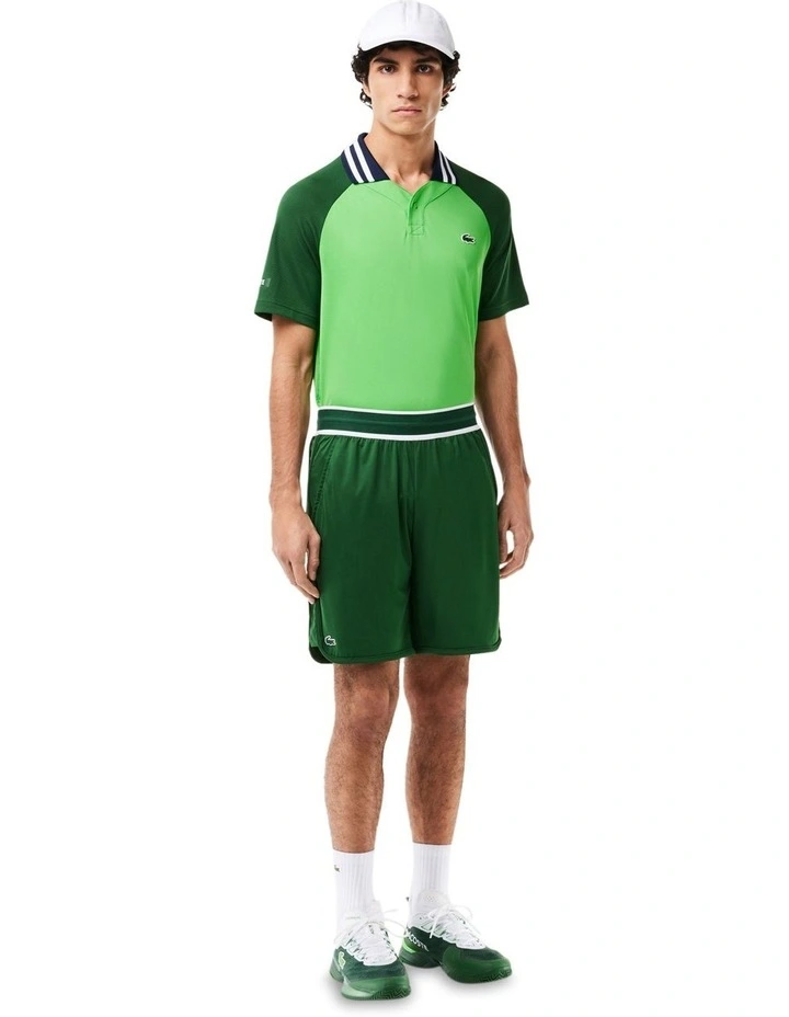Daniil Medvedev Jaquard Tennis Shorts in Green image 4