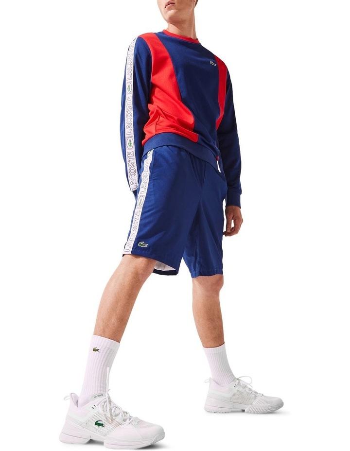 Tech Colour Block Poly Short in Cosmic/White