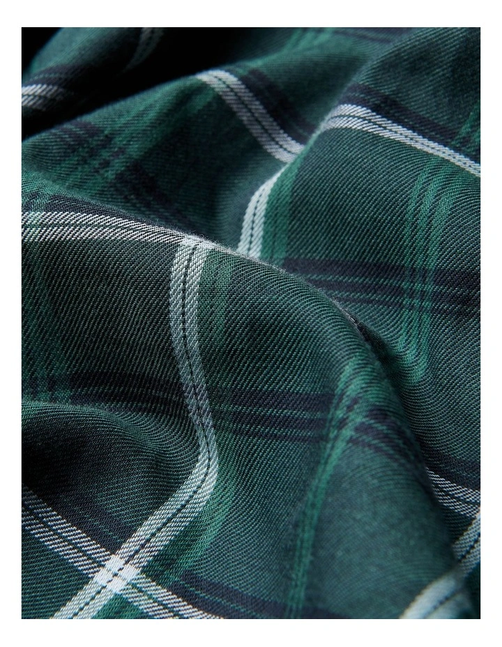 Grid Check Long Sleeve Shirt in Fraser Green image 5