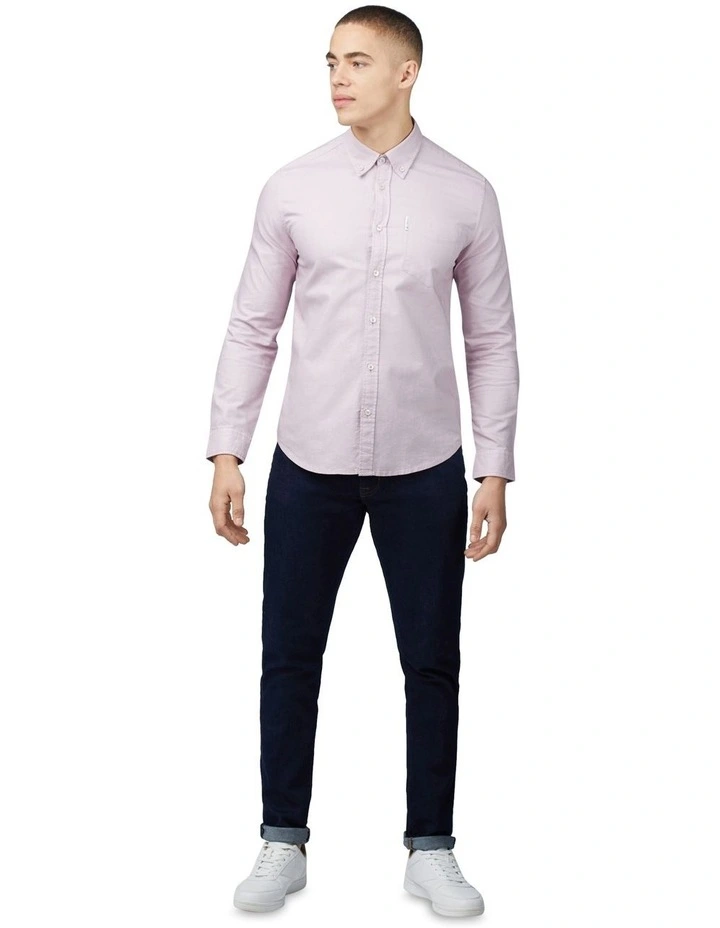 Signature Oxford Long Sleeve Shirt in Violet image 3