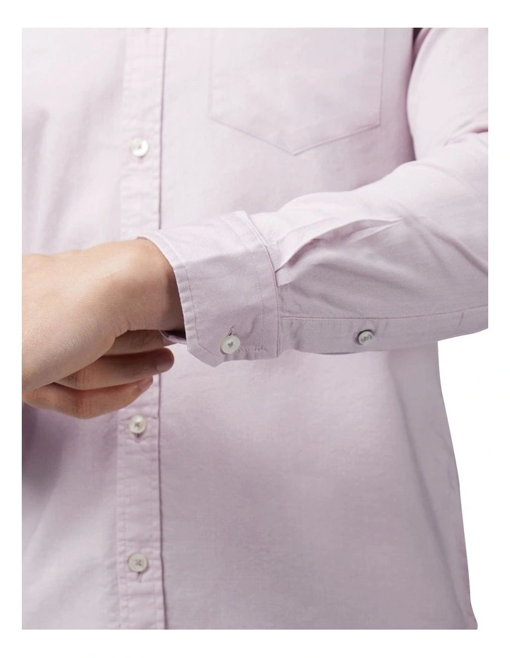 Signature Oxford Long Sleeve Shirt in Violet image 4