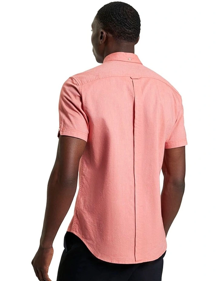 Signature Oxford Short Sleeve Shirt in Cerise image 2