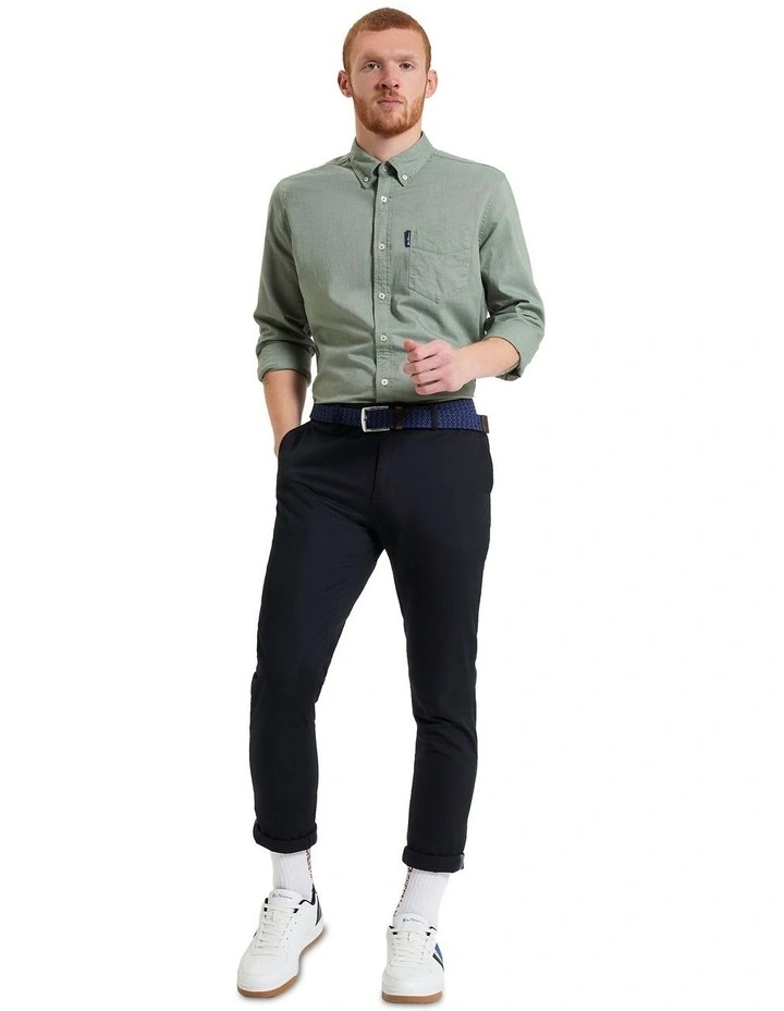 Signature Oxford Long Sleeve Shirt in Pale Khaki image 3