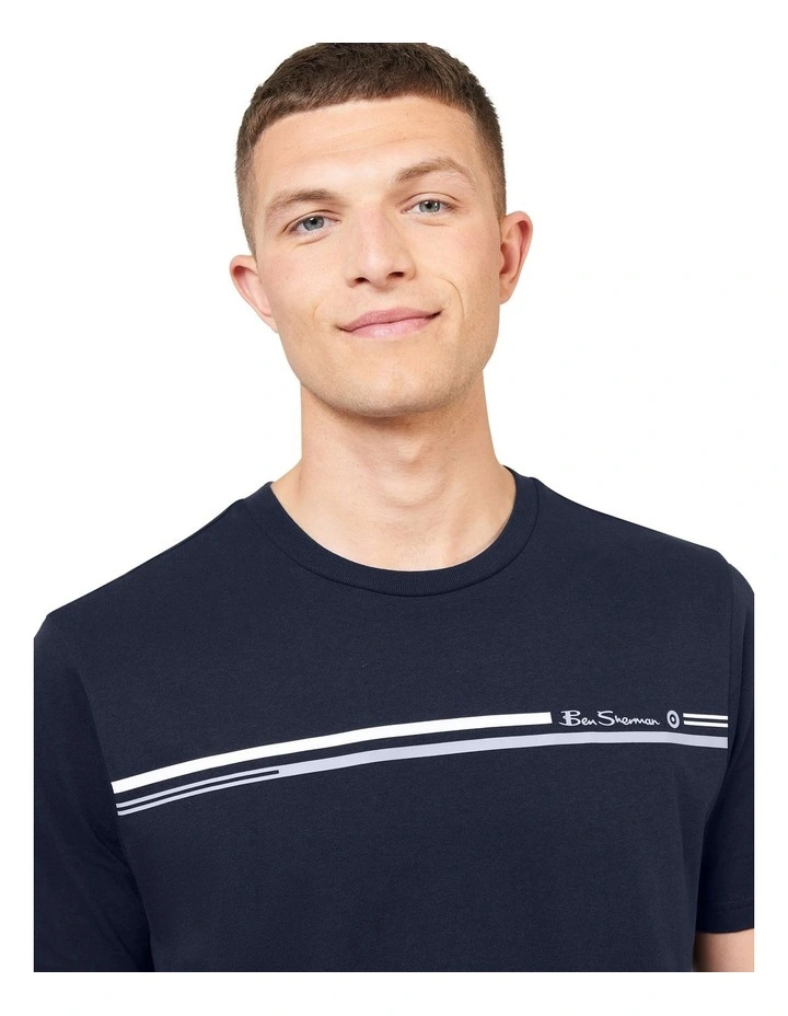 Seasonal Stripe Tee in Navy image 4