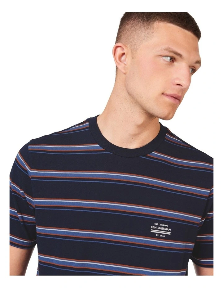Stripe Tee in Navy image 4