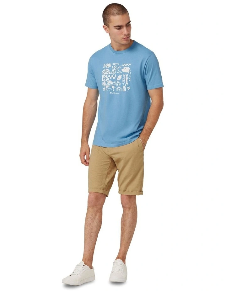 Amalfi Coast Print T/Shirt in Heritage Bluef image 3