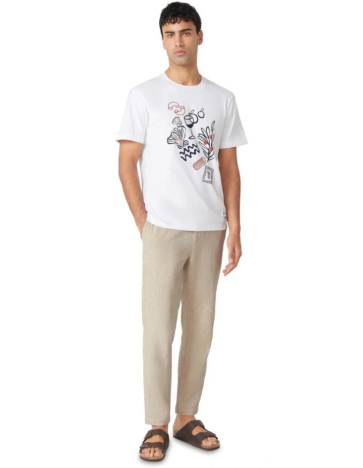 Ciao Amalfi Print T-Shirt in White image 3