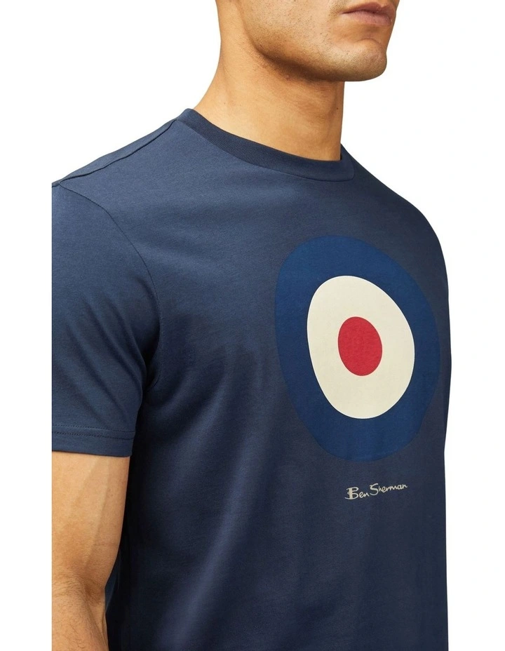 Signature Target Tee in Dark Navy image 3