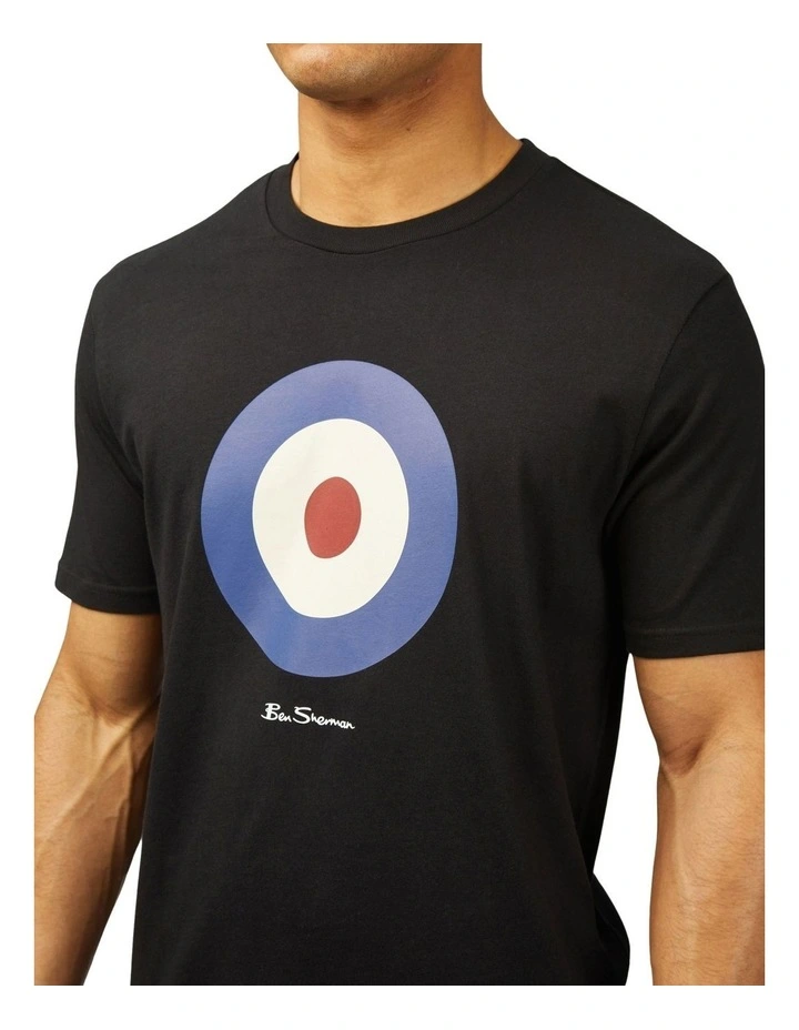Signature Target Tee in Black image 3