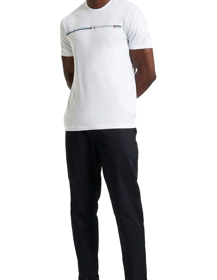 Core Stripe T-shirt in White image 3