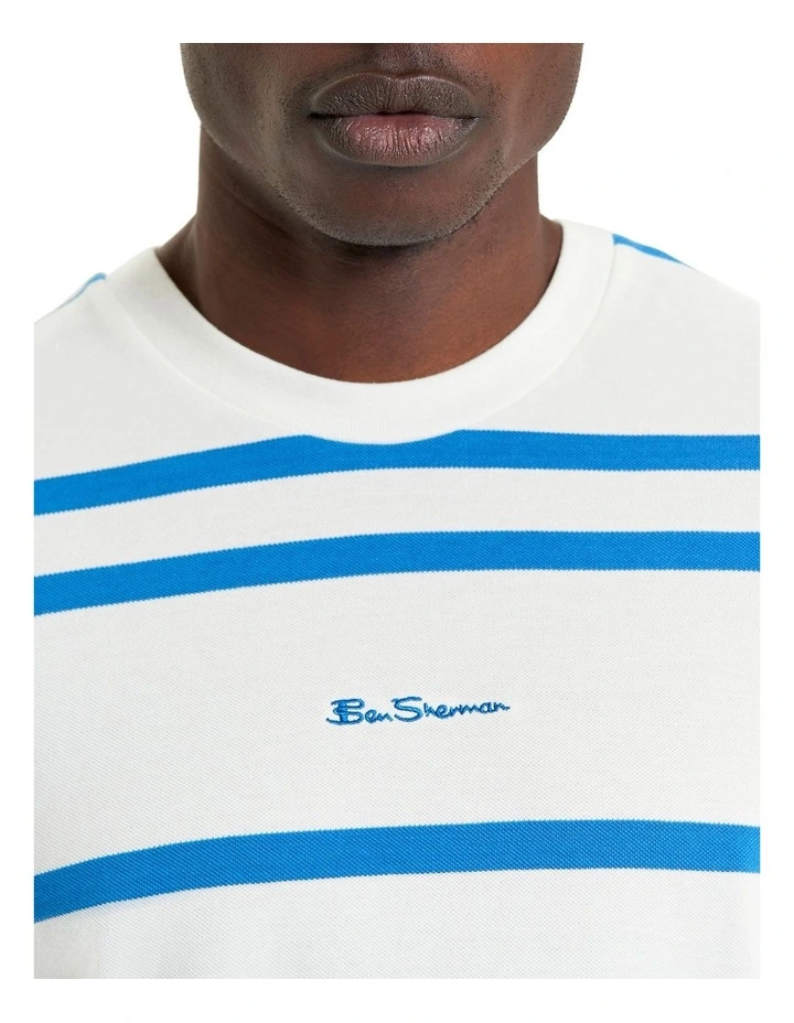 Mixed Stripe Tee in Snow White image 4