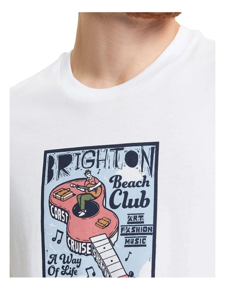 Boat Guitar Character Tee in White image 4
