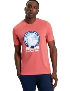 World Scooter Tee in Cerise