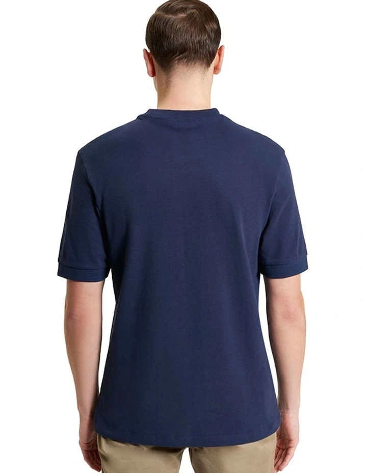 Tipped Pique Tee in Dark Navy image 2