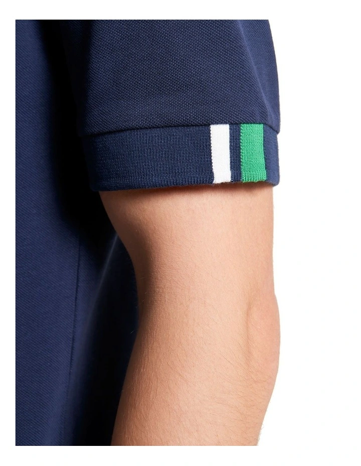 Tipped Pique Tee in Dark Navy image 4