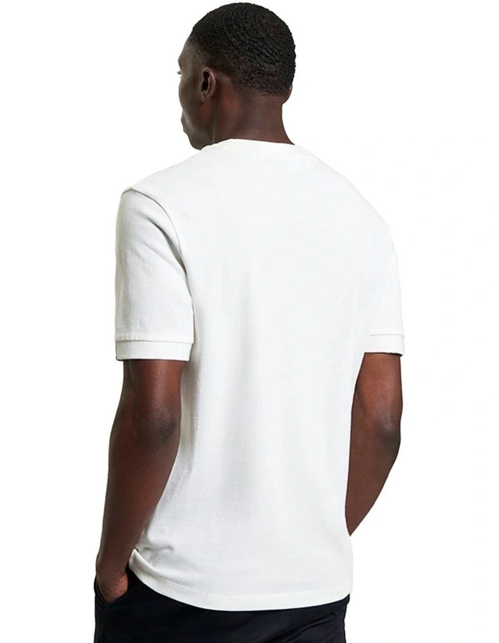 Tipped Pique Tee in Snow White image 2