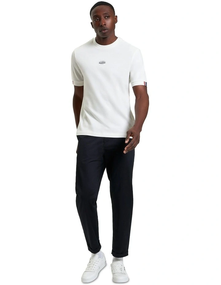 Tipped Pique Tee in Snow White image 3