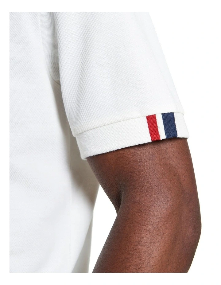 Tipped Pique Tee in Snow White image 4