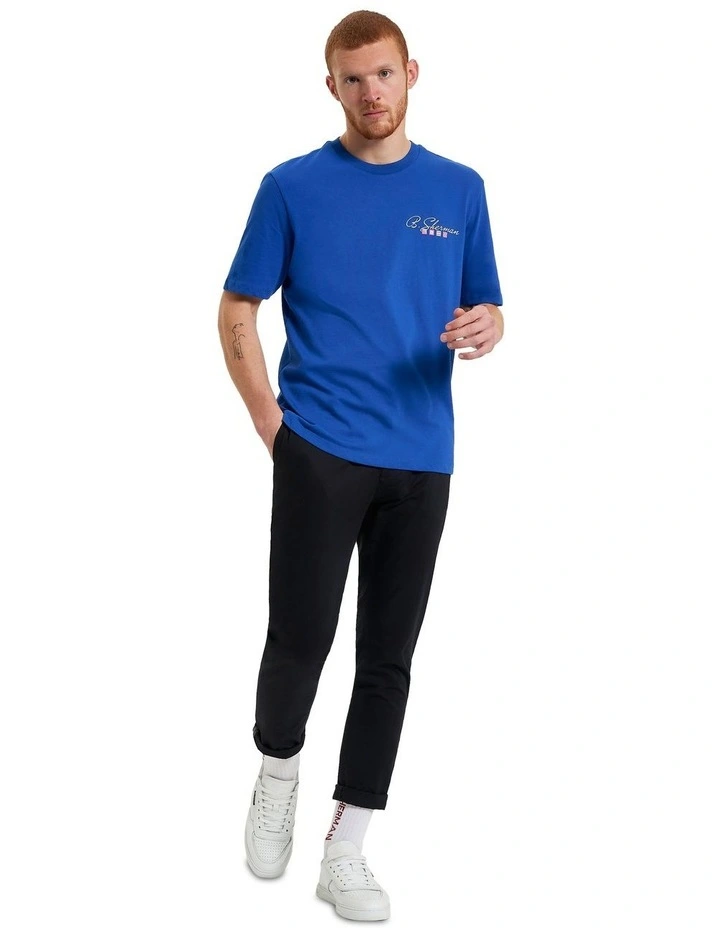 B Script Back Tee in Royal Blue image 3