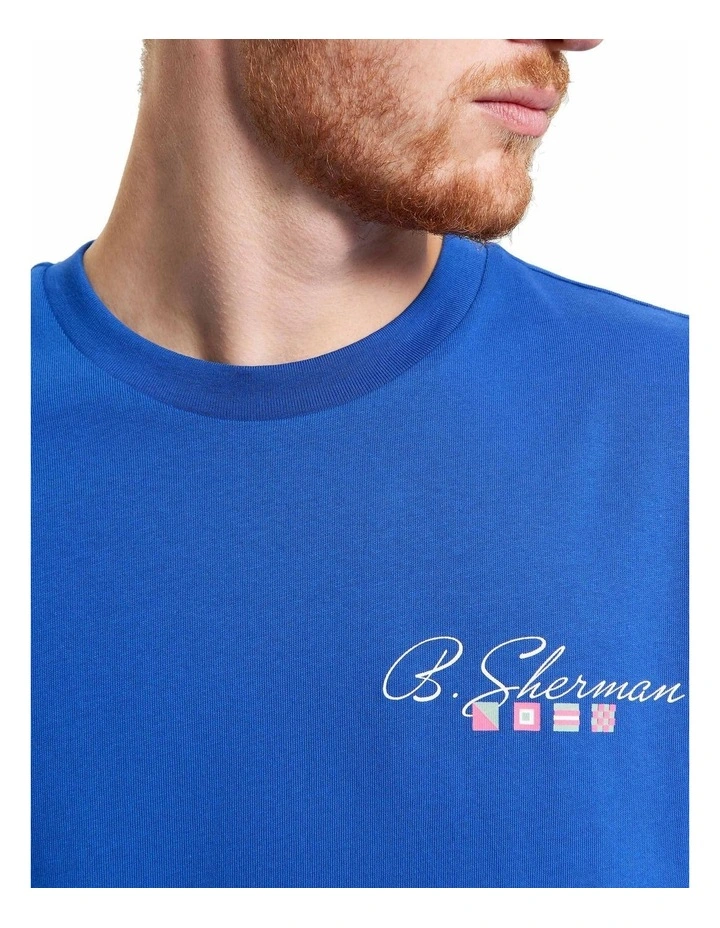 B Script Back Tee in Royal Blue image 4