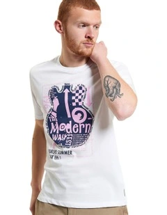 Guitar Poster Tee in White