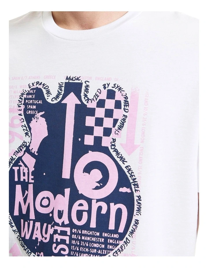 Guitar Poster Tee in White image 4