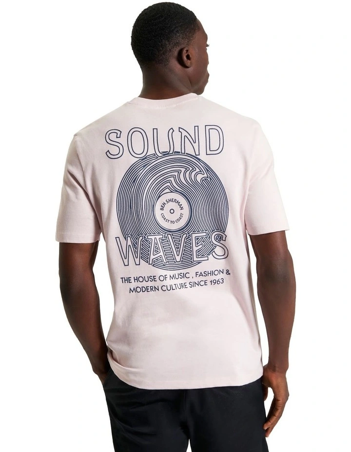 Ocean Record Tee in Blush Pink image 2