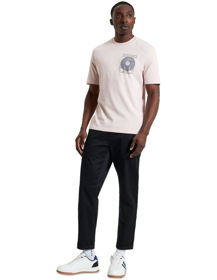 Ocean Record Tee in Blush Pink image 3