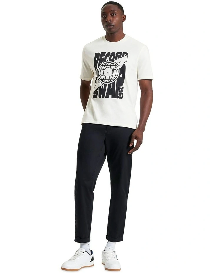 Record Swap Tee in Ivory image 3