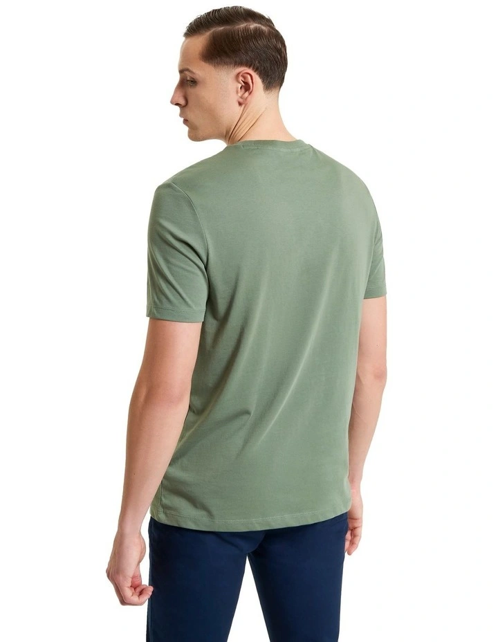 Signature Tee in Pale Khaki image 2