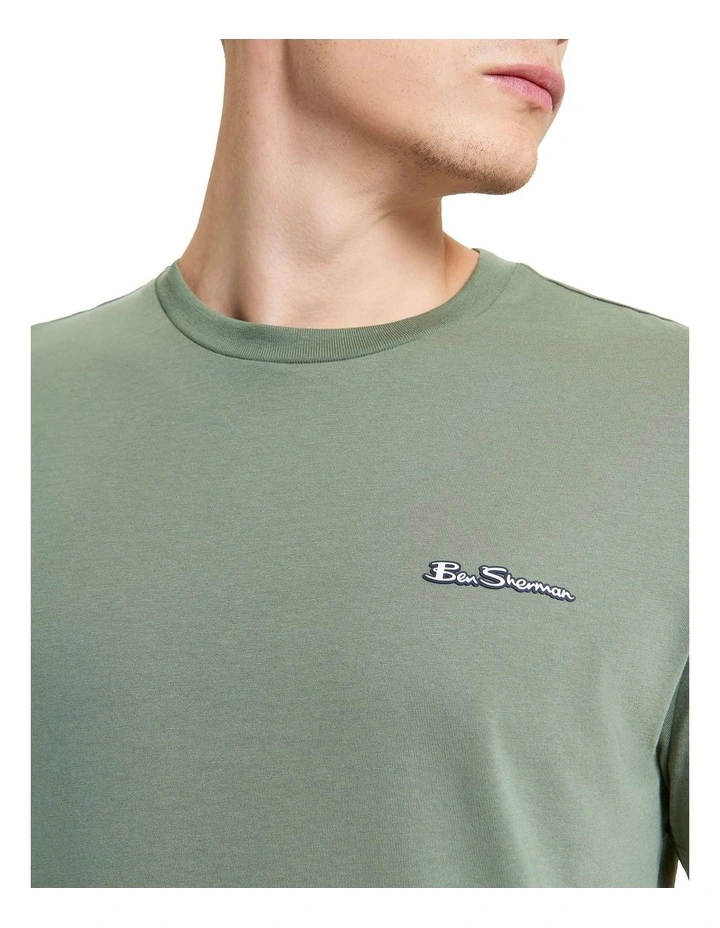 Signature Tee in Pale Khaki image 4