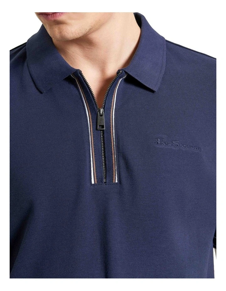Placket Interest Polo in Dark Navy image 4