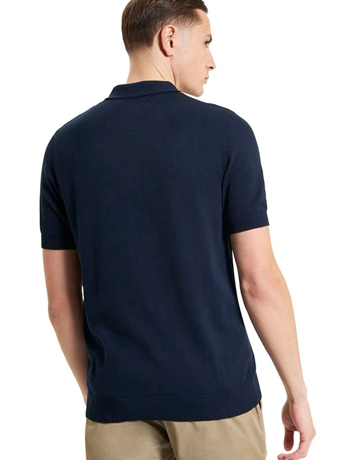 Vertical Stripe Polo in Dark Navy image 2