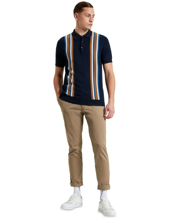 Vertical Stripe Polo in Dark Navy image 3