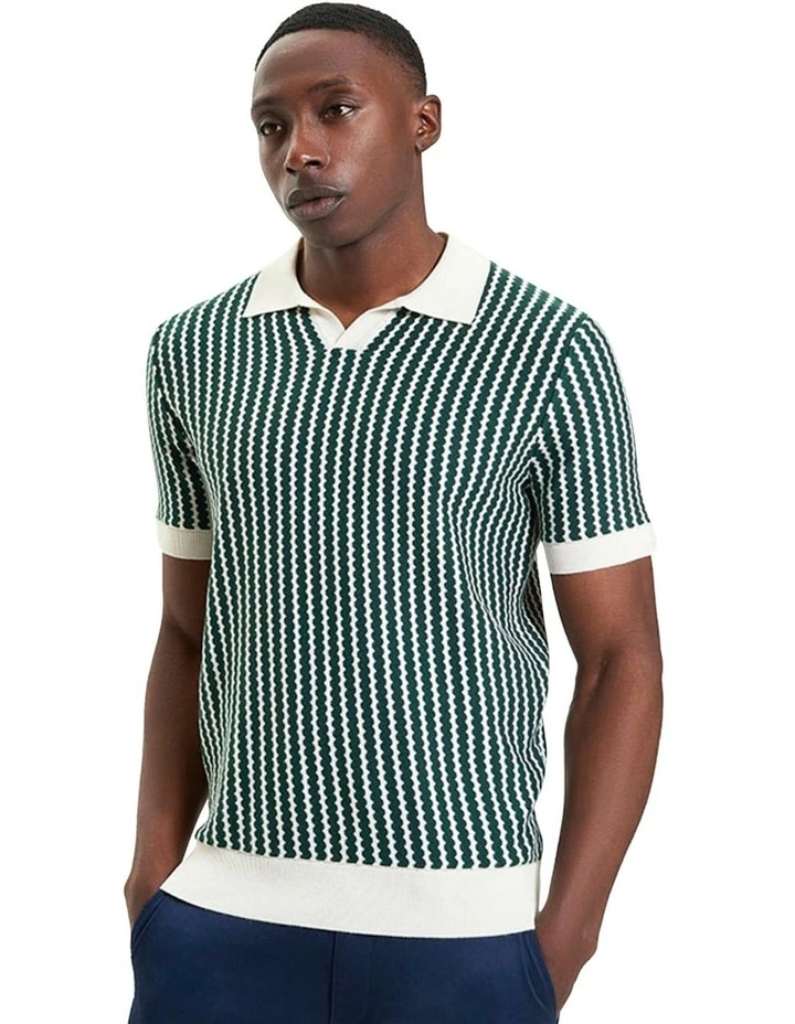 Vertical Wave Polo in Snow White image 1