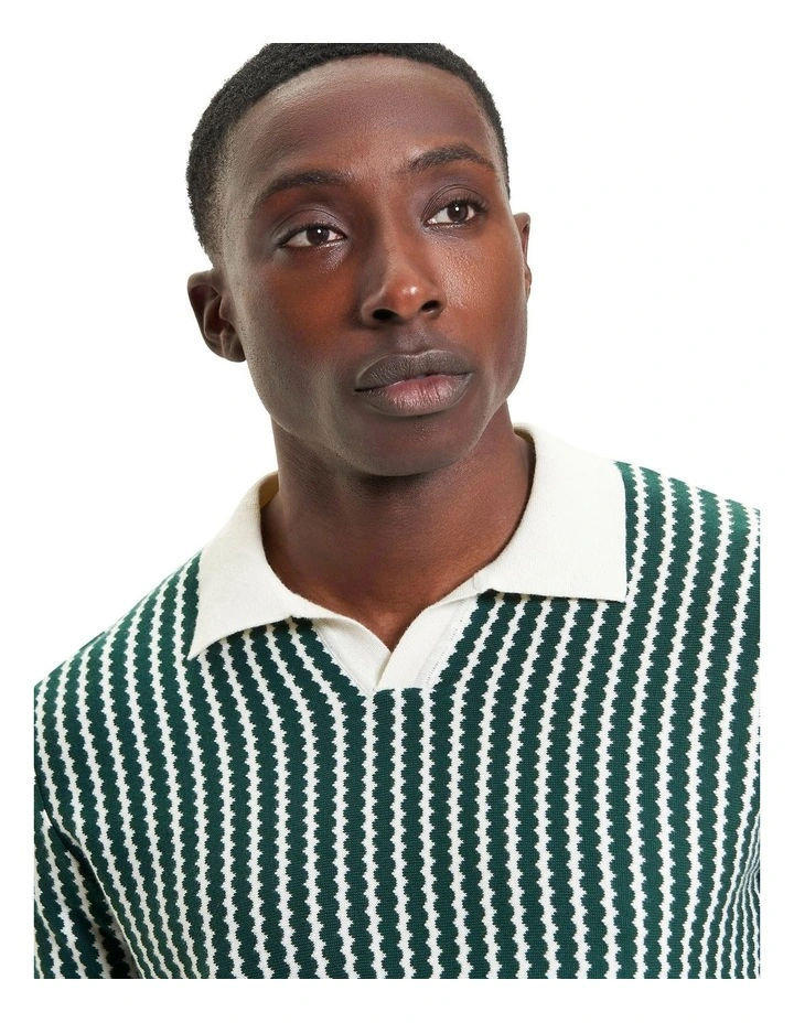 Vertical Wave Polo in Snow White image 4