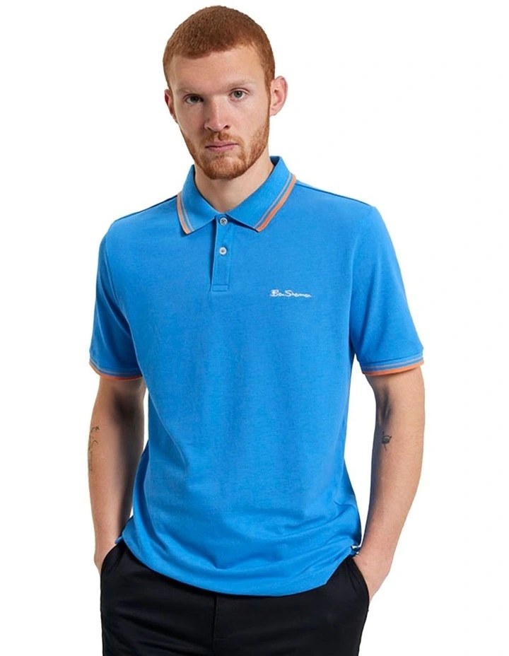 Signature Pique Polo in King Fisher image 1